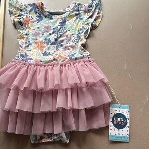 Tulle skirt bodysuit
